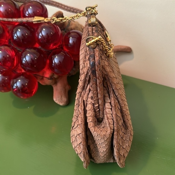 Magnin 🔥Sale🔥vintage python brown purse - Picture 4 of 13